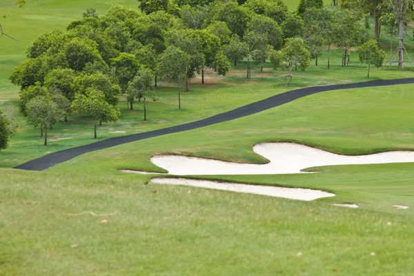 Golf hely, szép zöld — Stock Fotó