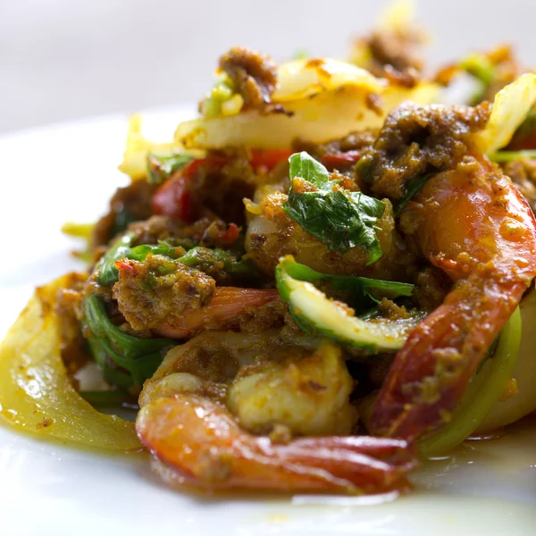 Fried shrimp curry — Stock Photo, Image