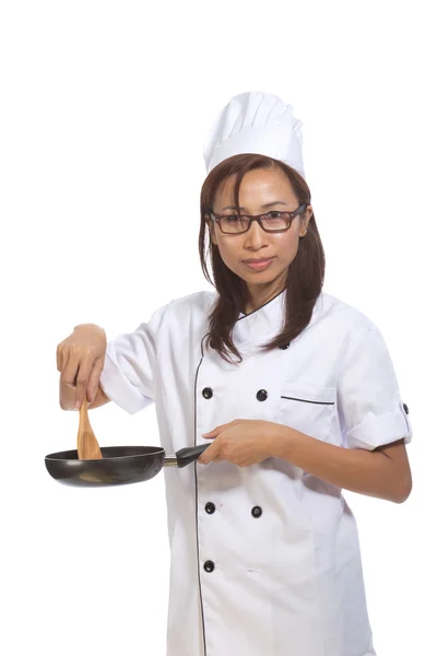 Молодая женщина шеф-повар — стоковое фото