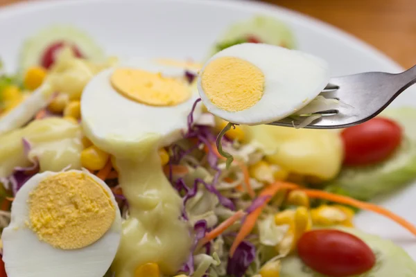 Kokt ägg sallad. — Stockfoto