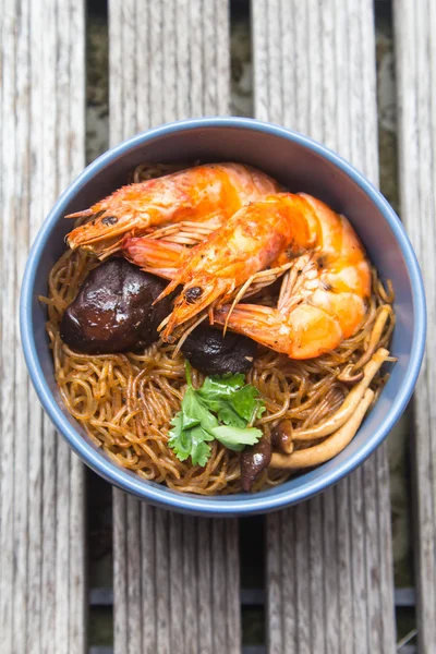 Baked shrimp vermicelli — Stock Photo, Image