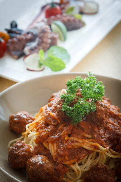 Spaghetti gehaktbal — Stockfoto