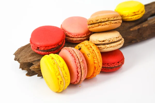 Macaron na drewno drewniane — Zdjęcie stockowe