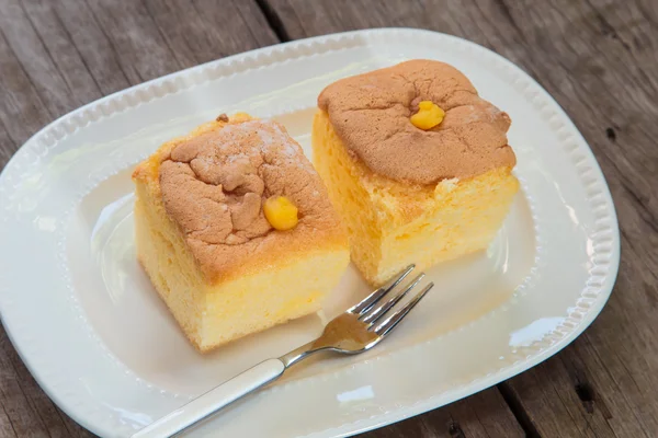 Japon pamuk peynirli kek — Stok fotoğraf
