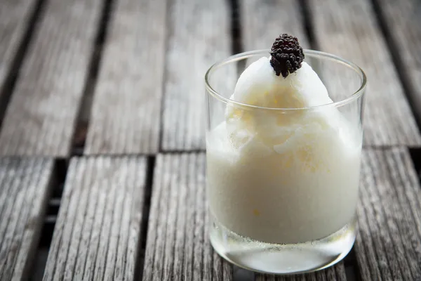 Glass of delicious icecream milkshakes — Stock Photo, Image