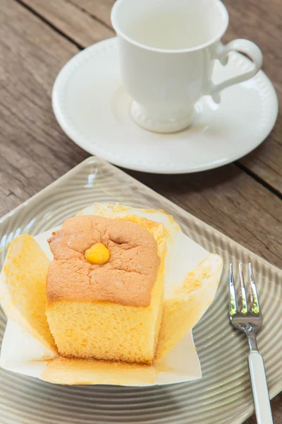 Japonský bavlněný tvarohový dort — Stock fotografie