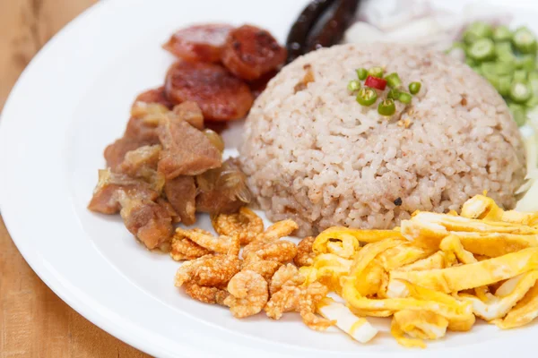 Fried rice with Shrimp paste, Thai style food — Stock Photo, Image