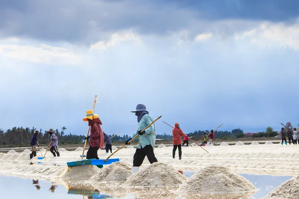 Salina em Samutsakorn, Tailândia — Fotografia de Stock