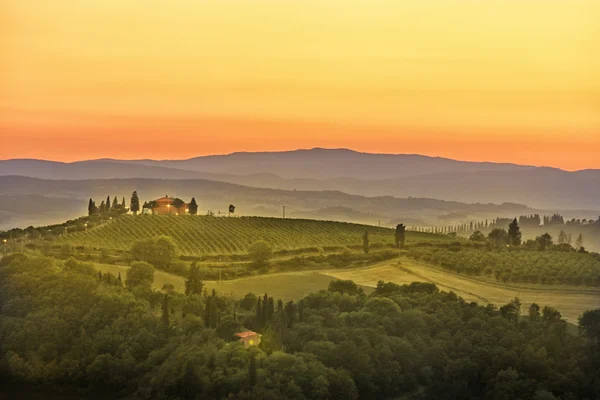 Toscane zonsondergang — Stockfoto