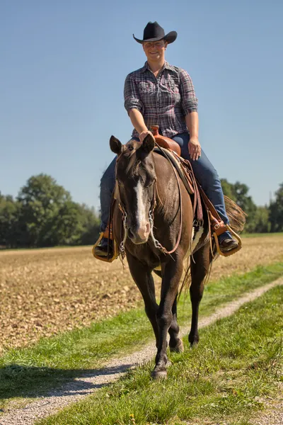 Equitation - western ridning — Stockfoto