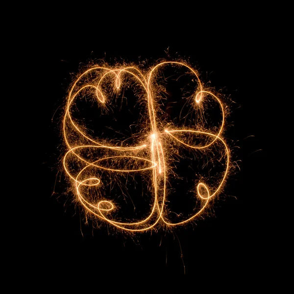 Sparkler Light Drawing — Stock Photo, Image