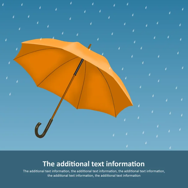 şemsiye ve yağmur vektör çizimi