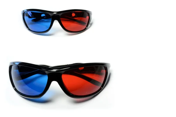 Rød-blå briller til at se stereo film - Stock-foto