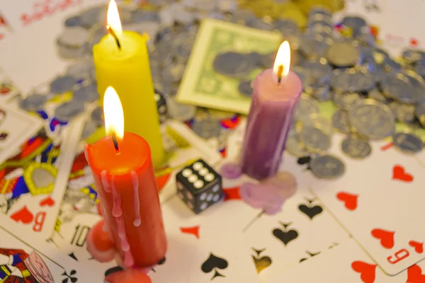Jogo com velas — Fotografia de Stock
