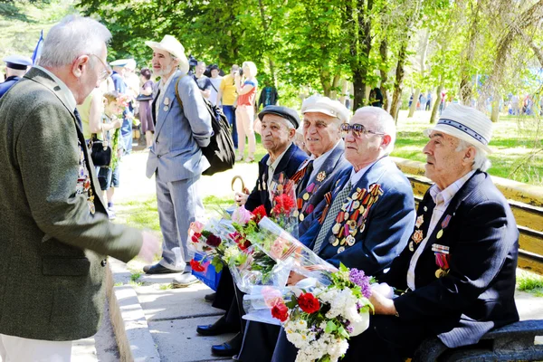 Публичные мероприятия в день победы — стоковое фото