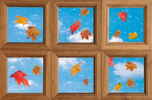 Ventana de otoño — Foto de Stock