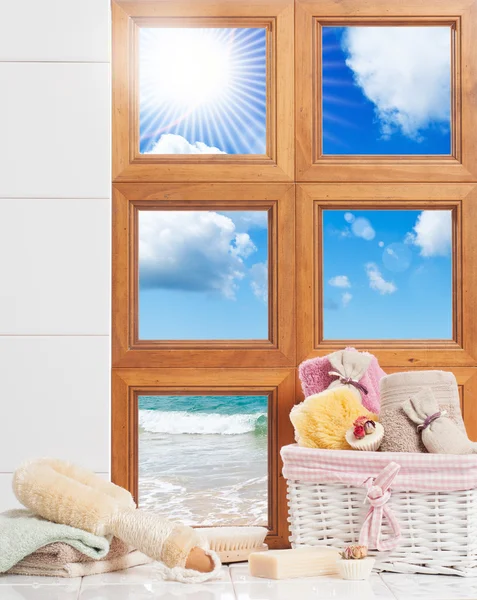 Badezimmerfenster — Stockfoto