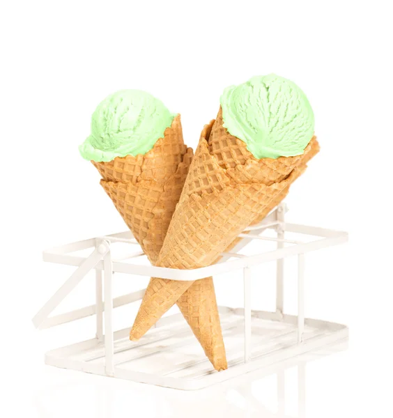 Mint ice cream — Stockfoto