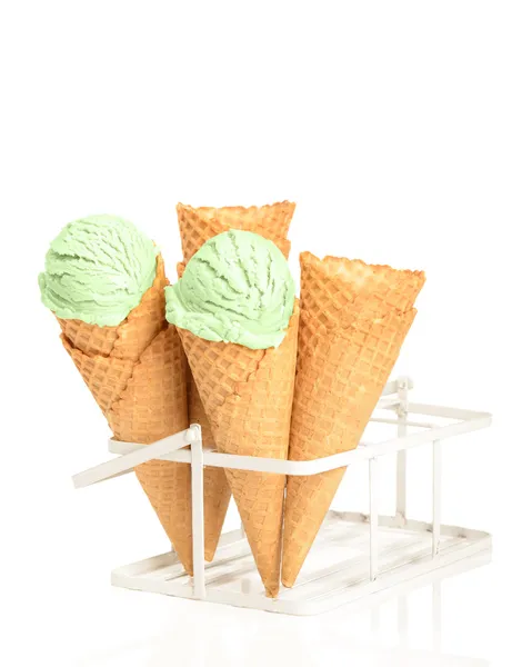 薄荷味冰淇淋 — 图库照片
