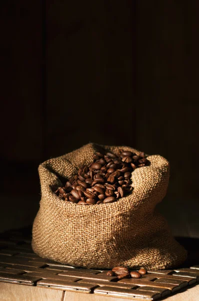 咖啡豆麻袋 — 图库照片