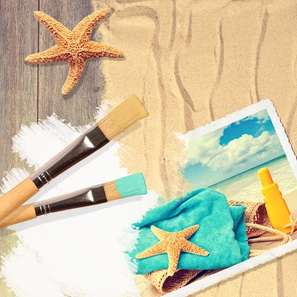 Painting Summer Postcard — Stock Photo, Image
