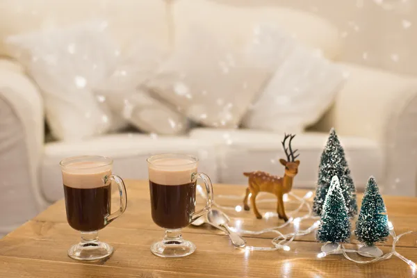Vintern kaffe — Stockfoto