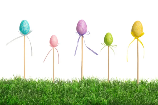 Easter Eggs In Grass — Stock Photo, Image