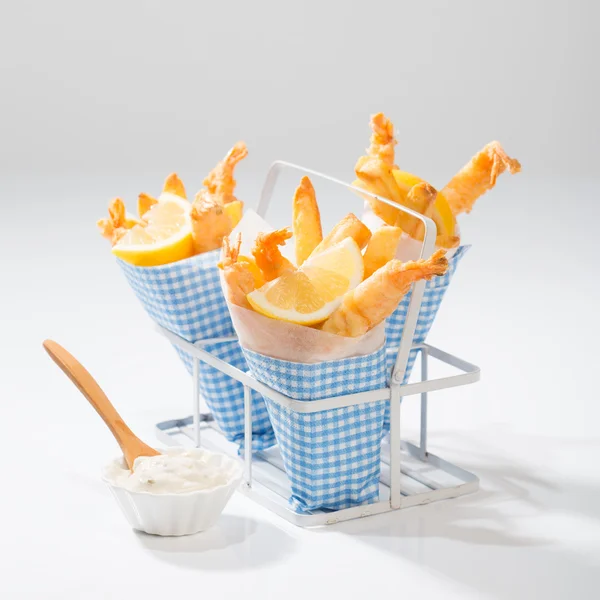 Gamberetti tempura — Foto Stock