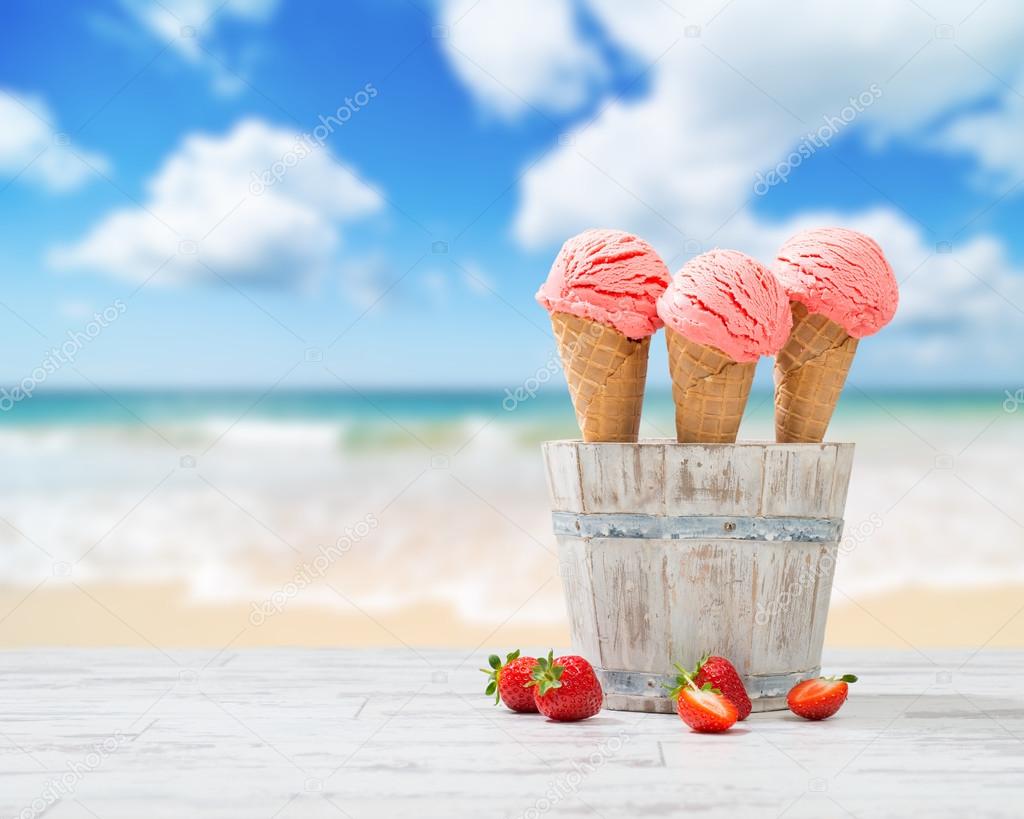 Strawberry Ice Creams