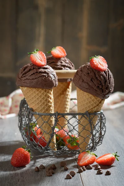 Chocolate Ice Creams — Stock Photo, Image