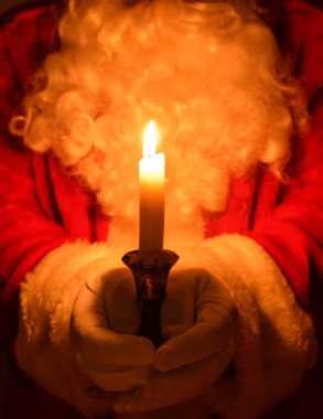 Santa holding mum