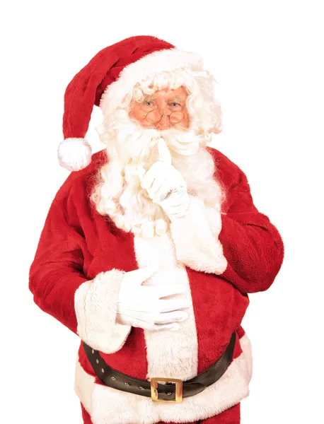 Santa zeggen shush — Stockfoto