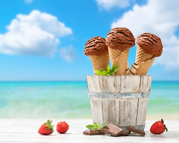 Čokoládové zmrzliny — Stock fotografie