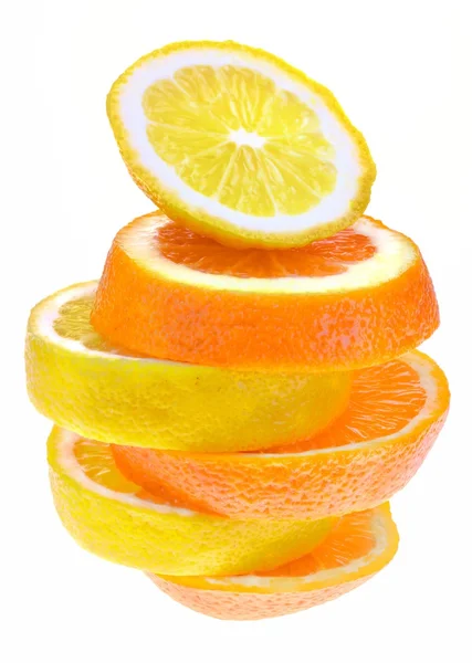 Lemon and orange slices — Stock Photo, Image