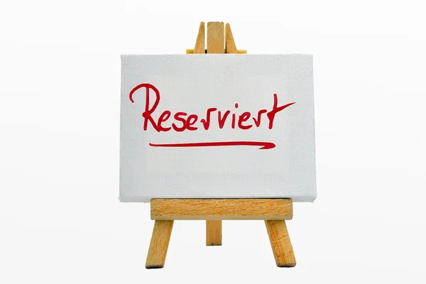 Reserviert — Stockfoto