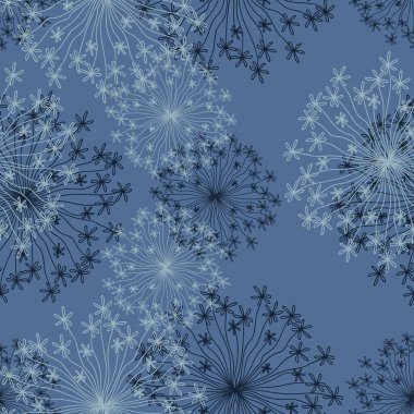 Dikişsiz karahindiba desen, vektör sorunsuz arka plan