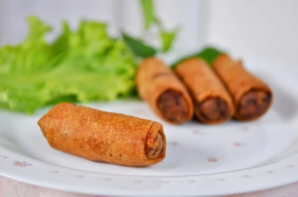 Rollos de primavera fritos —  Fotos de Stock