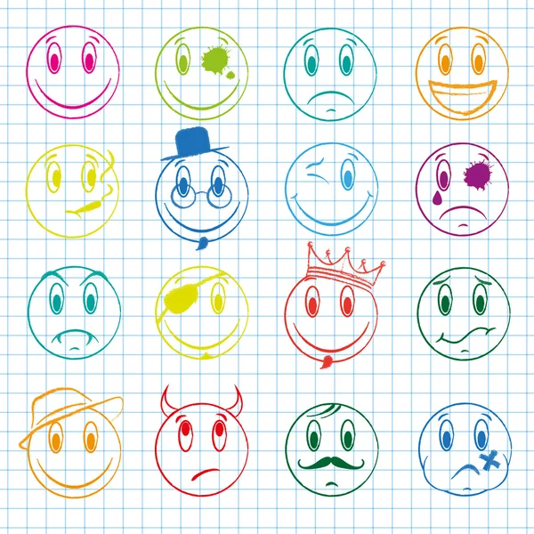 Smileys — Stock Vector