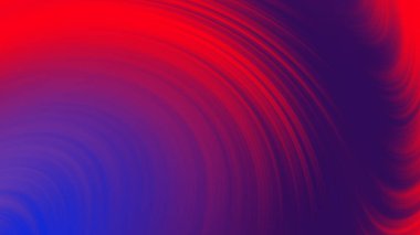 Kırmızı ve mavi sıvı dalga. Çizgilerle soyut kırmızı arkaplan. Renkli gradyan 3D illüstrasyon.