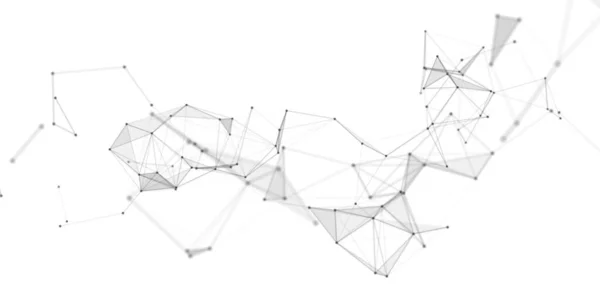 Teknisk Vit Bakgrund Från Polygoner Och Linjer Molekylstruktur Och Kommunikation — Stockfoto