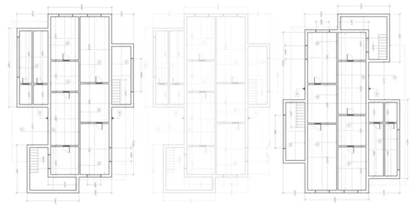 Projeto Plano Casa Desenho Técnico Background Engineering Design Vector Ilustração — Vetor de Stock