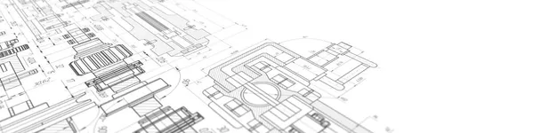 Construction Ingénierie Arrière Plan Industriel Bannière Technologie Mécanique Illustration — Photo