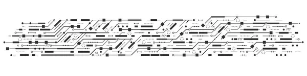 Elektronische Printplaat Technologische Chip Technische Tekening Van Toekomst Vector Illustratie — Stockvector