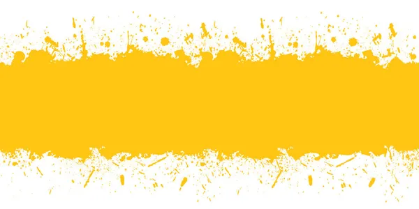 Fundo Amarelo Pintura Splatter Grunge Abstract Strip Paint Vector Illustration — Vetor de Stock