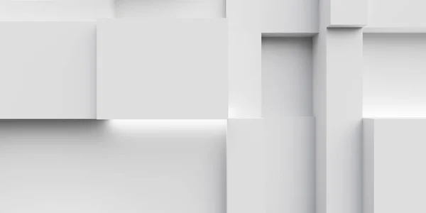 White Background Blocks Modern Design Cubes Illustration — Stockfoto