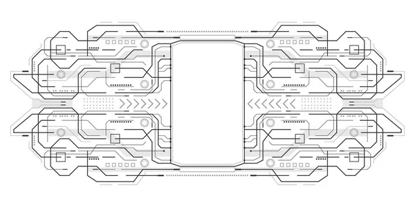 Technological Engineering Innovation Digital Technology Hud Digital Futuristic Interface Screen — стоковый вектор