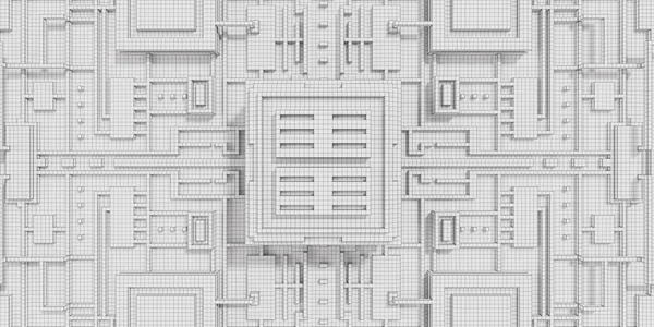 要約技術背景電子基板 プロセッサ画像3D — ストック写真