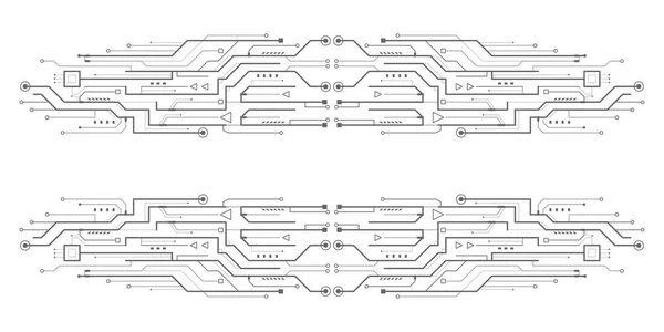 Placa Circuito Electrónico Dibujo Tecnológico Del Futuro Innovación Ingeniería Ilustración — Vector de stock