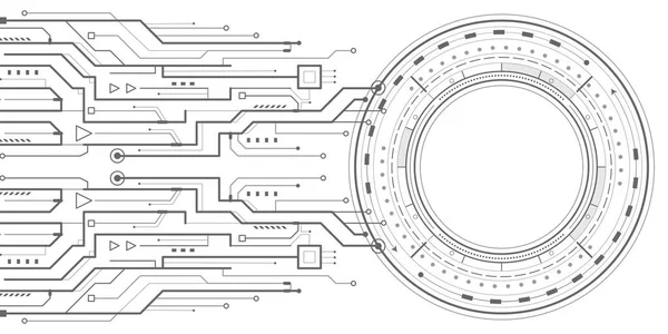 Technische Tekening Achtergrond Technische Innovatie Hud Digitaal Design Vector Illustratie — Stockvector