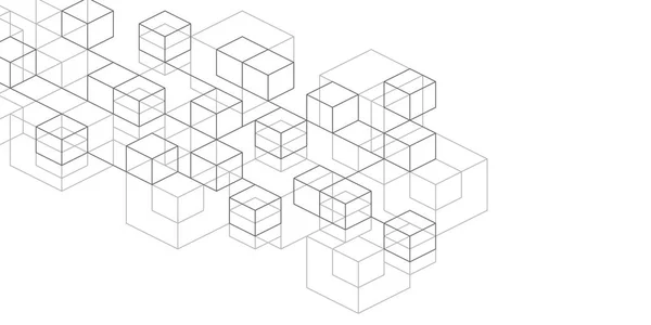 Геометрический Фон Кубов Технологический Фон — стоковый вектор